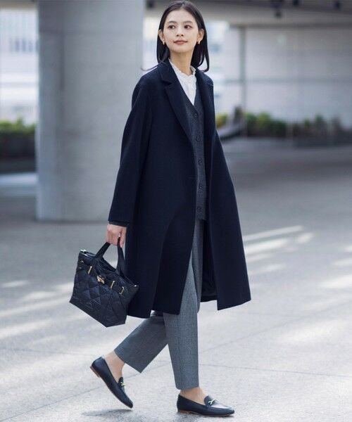 セール】 【洗える】ヌーディスバックサテン フリル襟 ブラウス