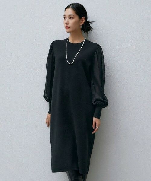 セール】 【洗える】ウールブレンドスムース ニットワンピース （ミニ