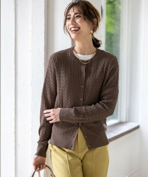 セール】 ケーブルニット カーディガン （カーディガン・ボレロ）｜L