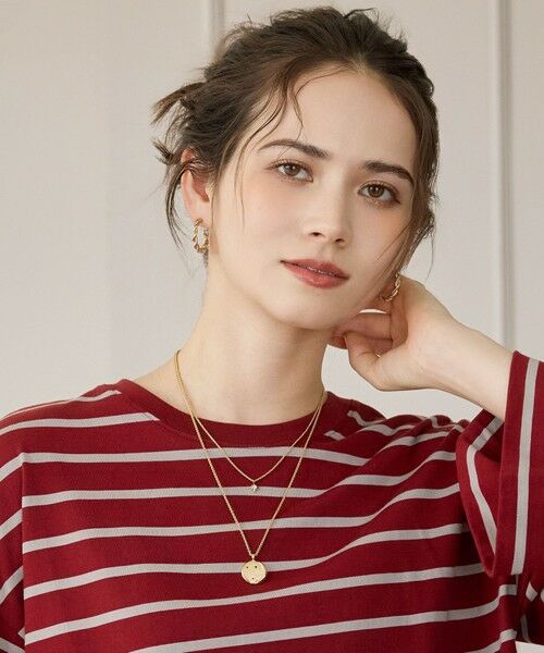 クリスタル付き 2WAY コイン ネックレス （ネックレス・ペンダント