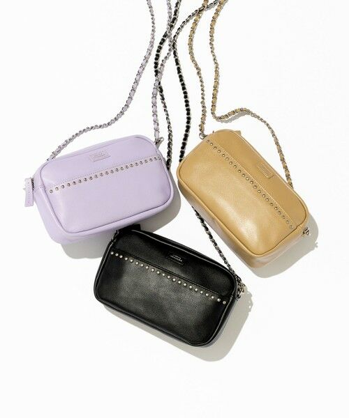 セール】 レザー スタッズ ショルダーバッグ （ショルダーバッグ）｜23