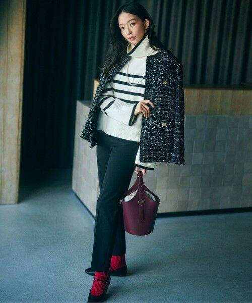 セール】 GIOLICA ツイード ジャケット （ノーカラージャケット）｜S