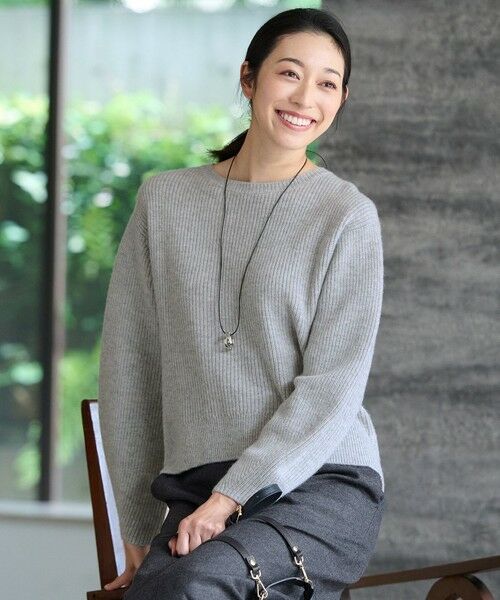 セール】 【洗える】ウールカシミヤブレンドプルオーバー ニット