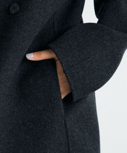 ウールカシミヤ ダブルフェイス ショートコート （ピーコート