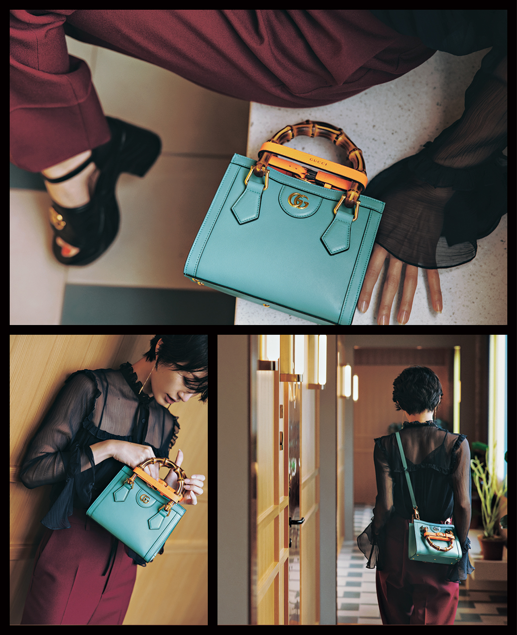 神山まりあさんのお出かけは「GUCCI」のバンブーハンドル バッグ | VERY