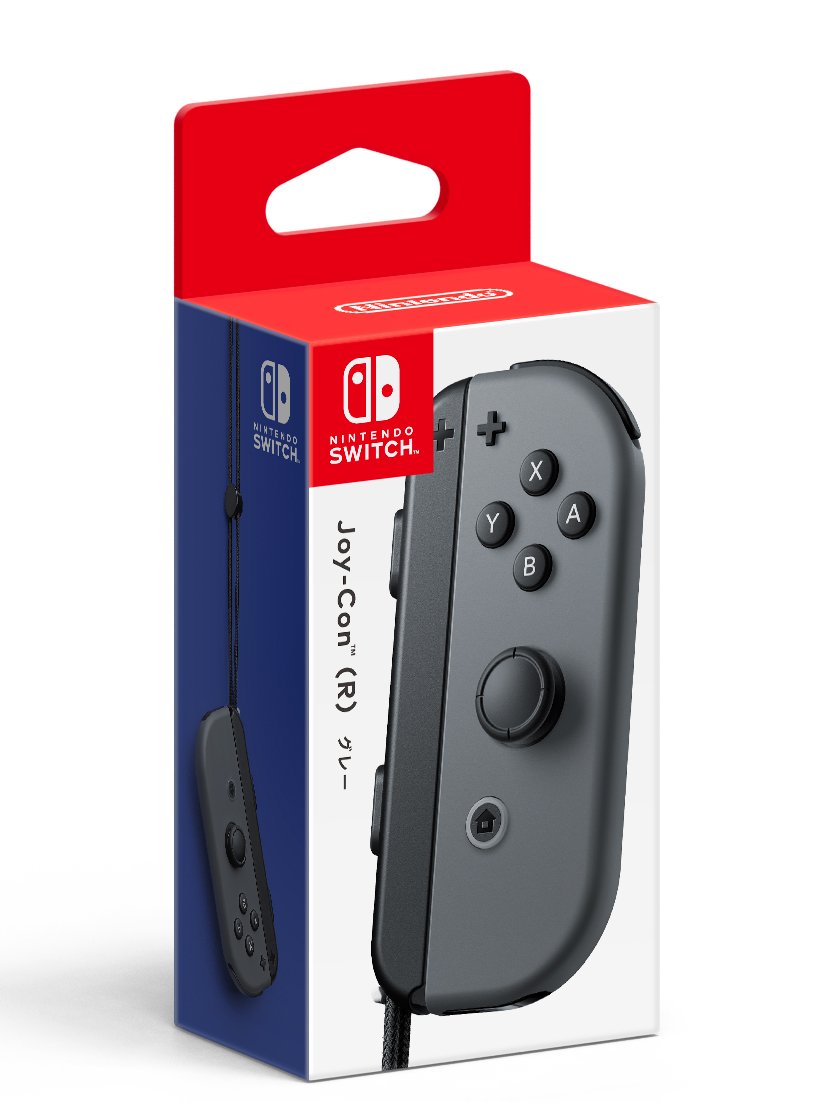 Nintendo genuine Joy-Con (R) Gray with Joy-Con Strap Black HAC-A