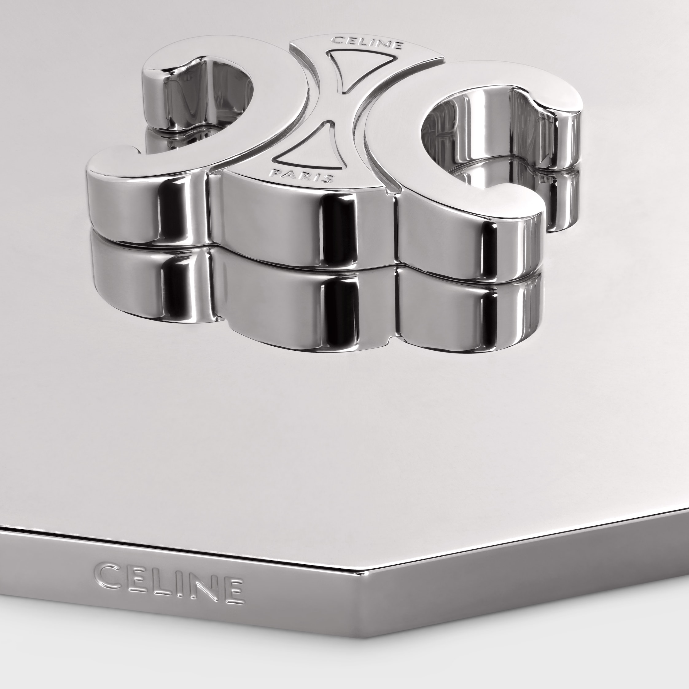 キャンドル トリオンフ リッド / スチール - シルバー | CELINE