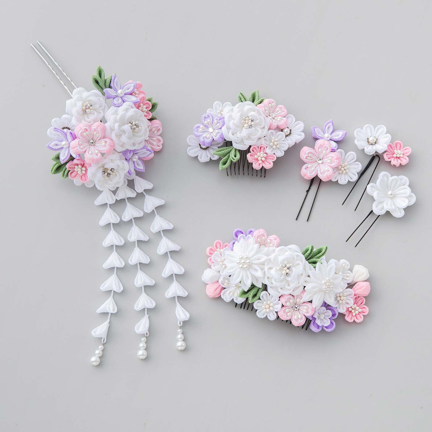 晴れの日に華を添える つまみ細工の髪飾りの会〈純白〉｜Couturier