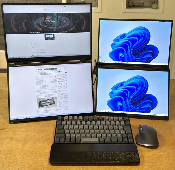 2画面PC＋2画面モバイルディスプレイ環境をZenBook DuoとEHOMEWEI XQ