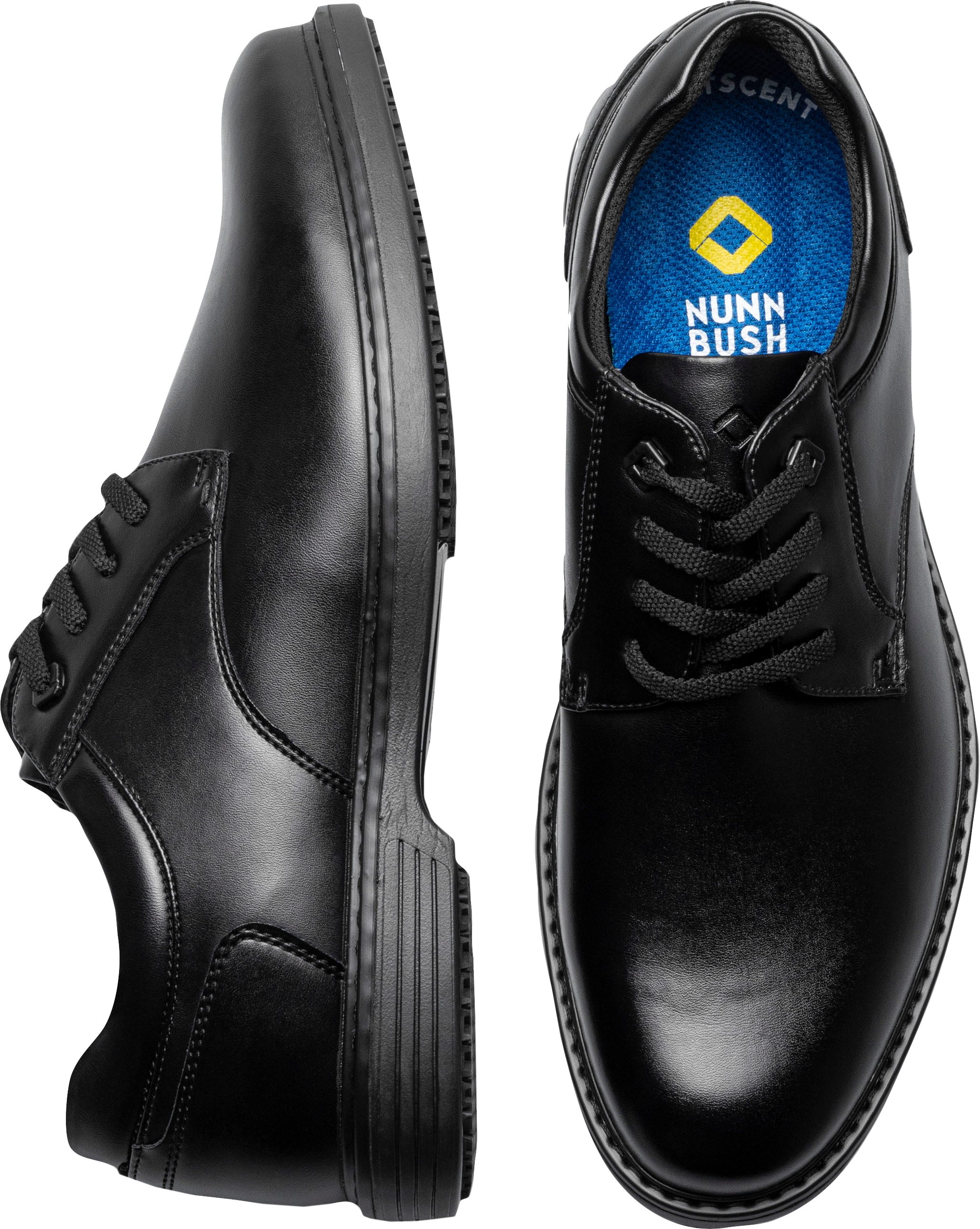 Nunn Bush Wade Work Plain Toe Oxfords, Black | Casual Shoes