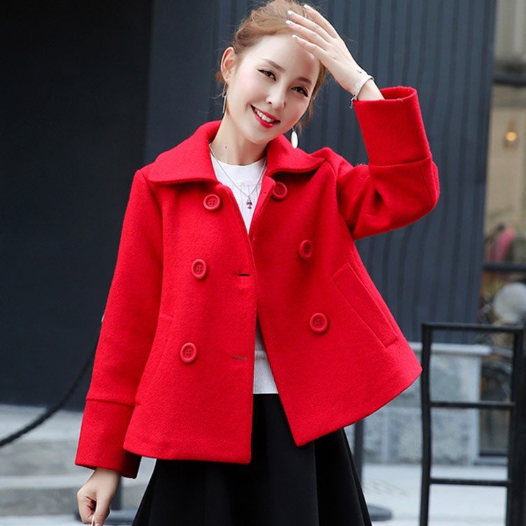 minana / XS-3XLサイズ！5色 ピーコート Pコート レディース ウール