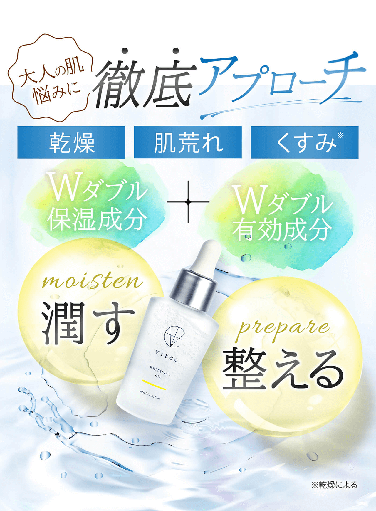 vitec（ヴィテック）薬用ホワイトニングオイル VG-1×2本 ためせる｜V