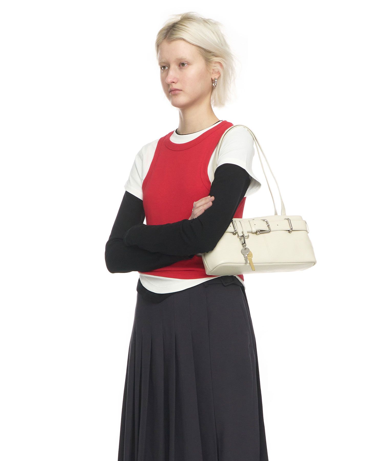 MUSINSA | OSOI SHOULDER BROCLE MINI [STONE CREAM]