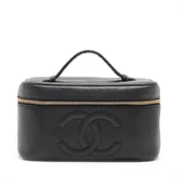 シャネル ココマーク キャビアスキン バニティバッグ ブラック