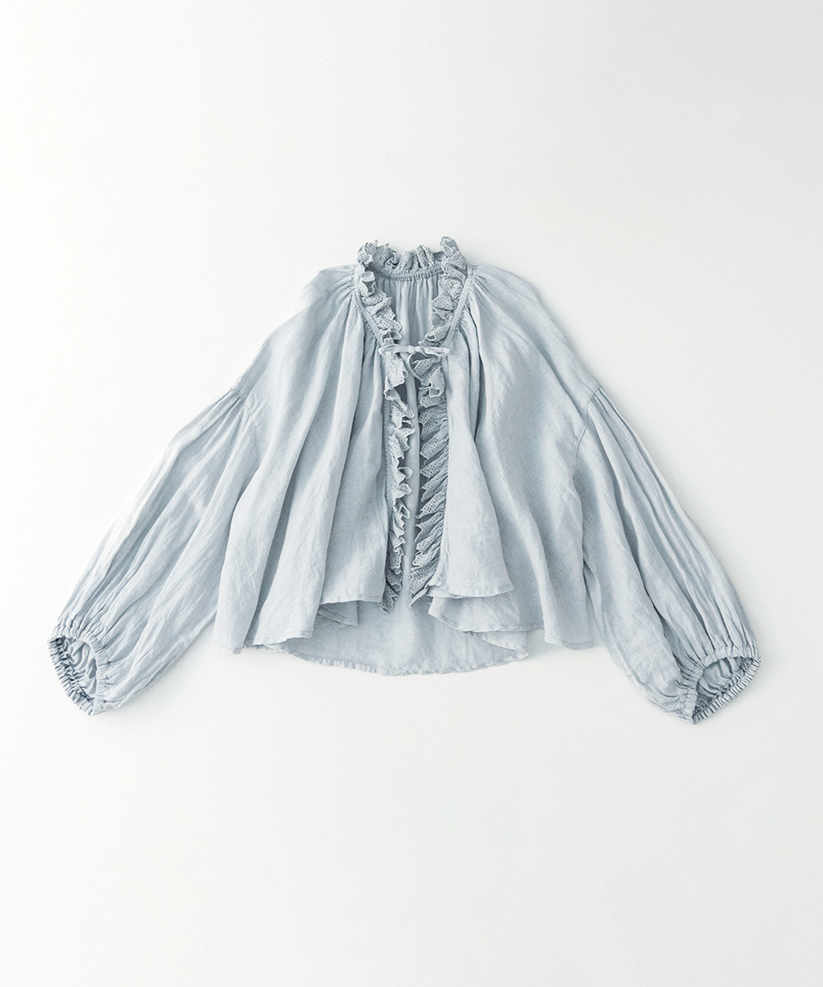 nest Robe リネンスタンドフリルブラウス リネンスタンドカラー