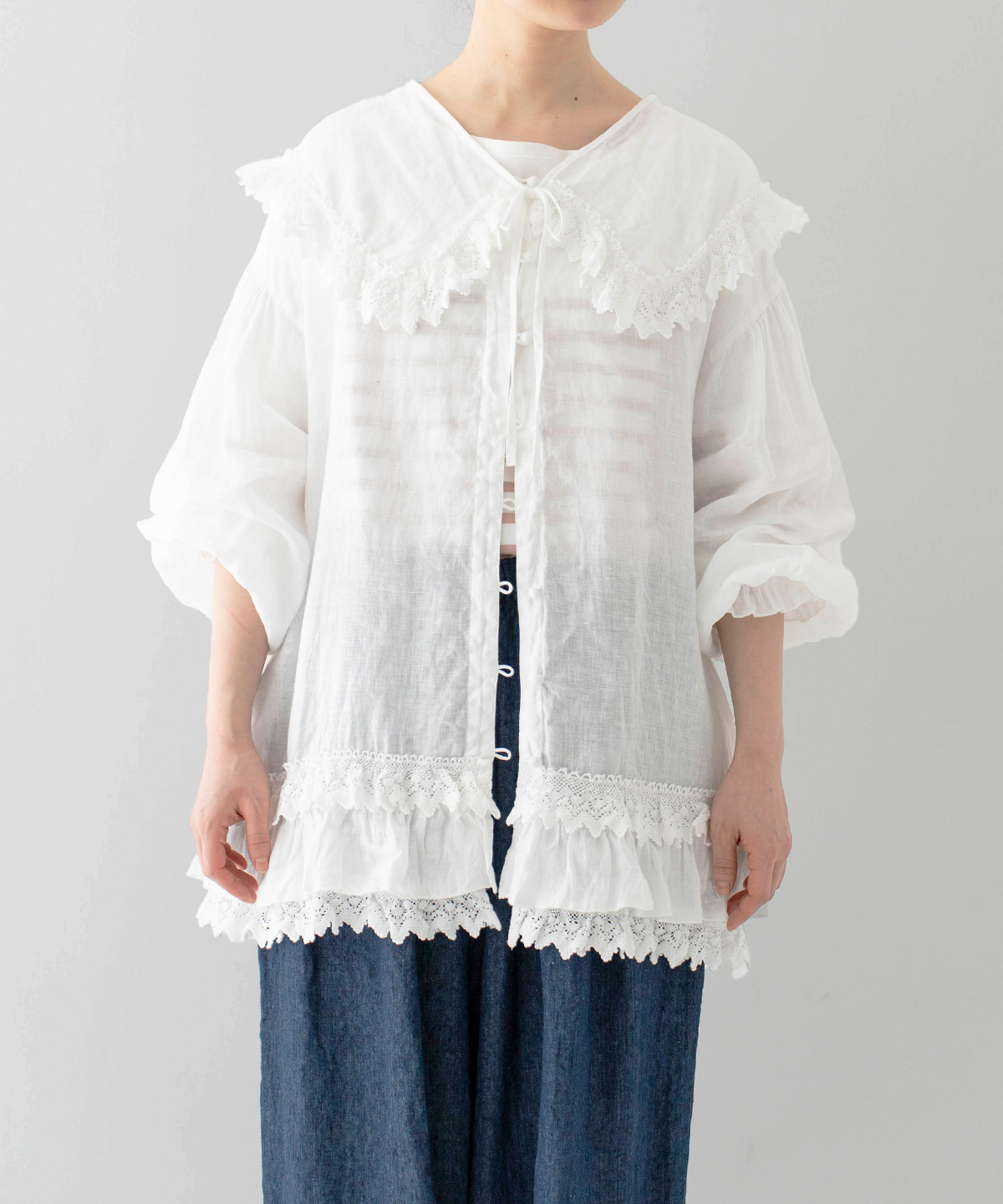◎60リネンレースフリルカラー｜nest Robe / CONFECT ONLINE SHOP