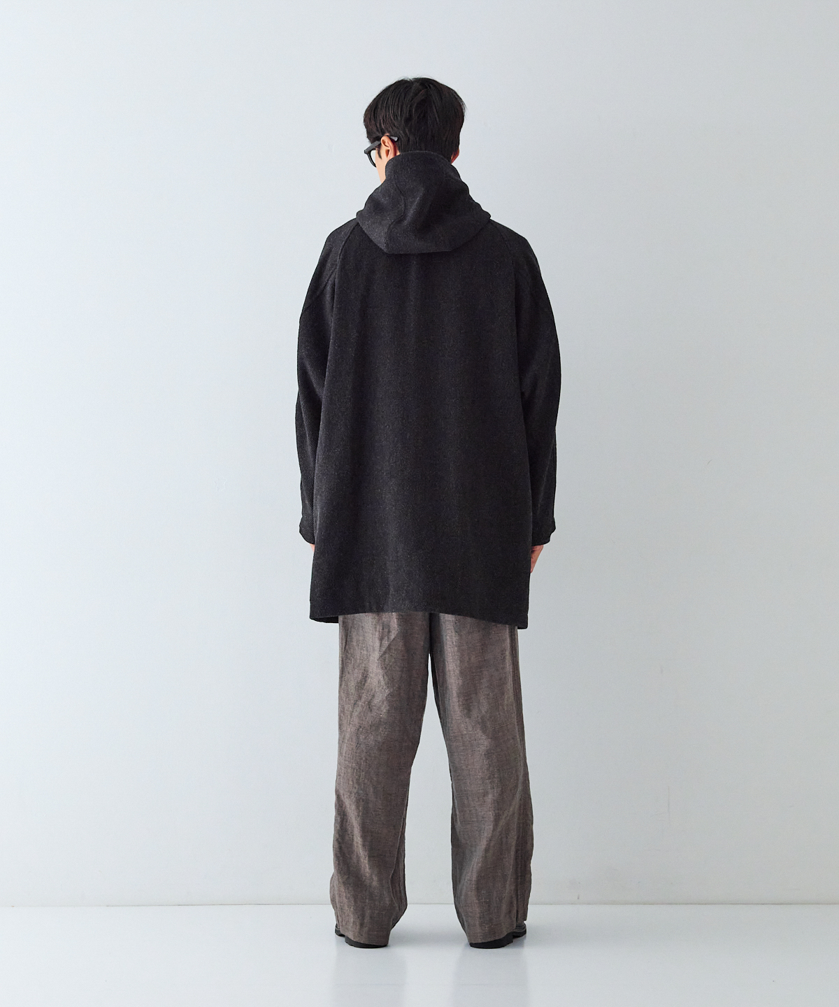 杢ウール コットンリネン フーデットコート｜nest Robe / CONFECT