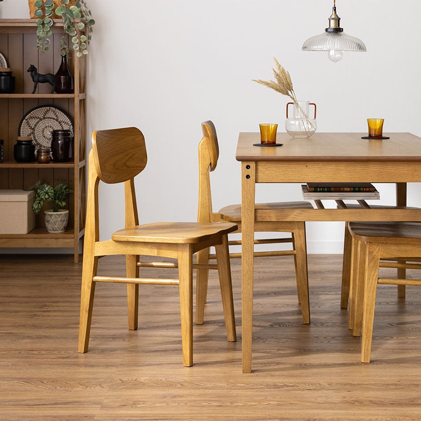 送料無料】 4人用 ダイニングセット 5点 テーブル(幅1200mm)+チェア4脚