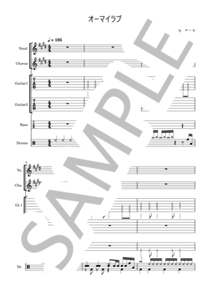 楽譜】ソルジャーガールズ / Rick Rack (バンドスコア / 中〜上級