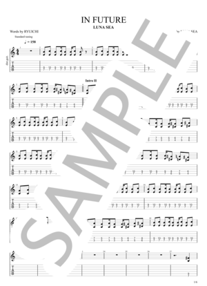 楽譜】IN FUTURE / LUNA SEA / LUNA SEA (バンドスコア / 中級