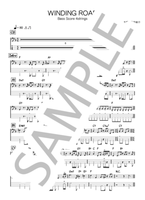 楽譜】WINDING ROAD / 絢香 (エレキベース / 初〜中級) - Piascore