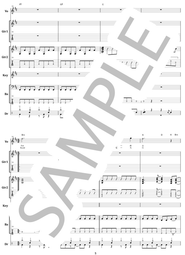 楽譜】GYPSY WAYS / アンセム バンドスコア from68 / ANTHEM (バンド