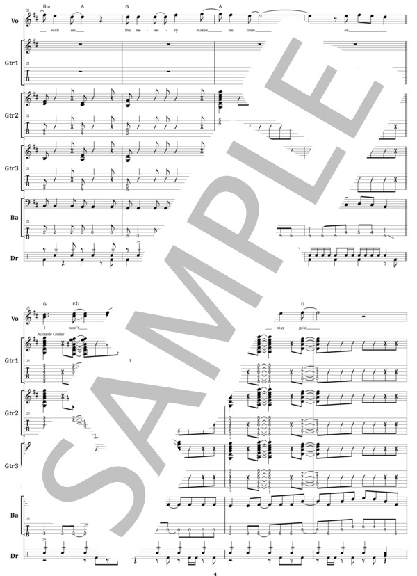 楽譜】Hi-STANDARD / stay gold バンド・スコア 楽譜 / Hi-STANDARD