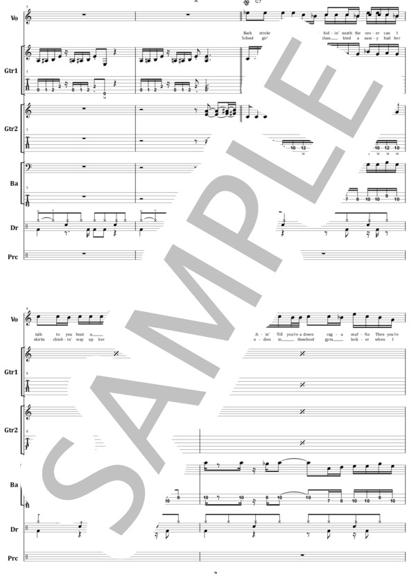 楽譜】AEROSMITH / WALK THIS WAY バンド・スコア from68 / Aerosmith