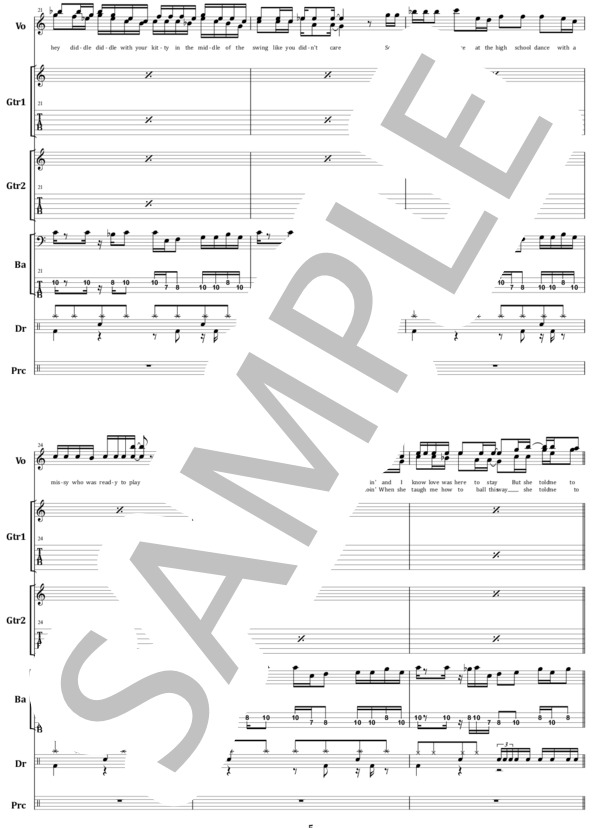 楽譜】AEROSMITH / WALK THIS WAY バンド・スコア from68 / Aerosmith