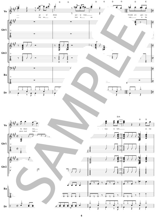 楽譜】AC / DC / HIGHWAY TO HELL バンド・スコア 楽譜 / AC ／DC