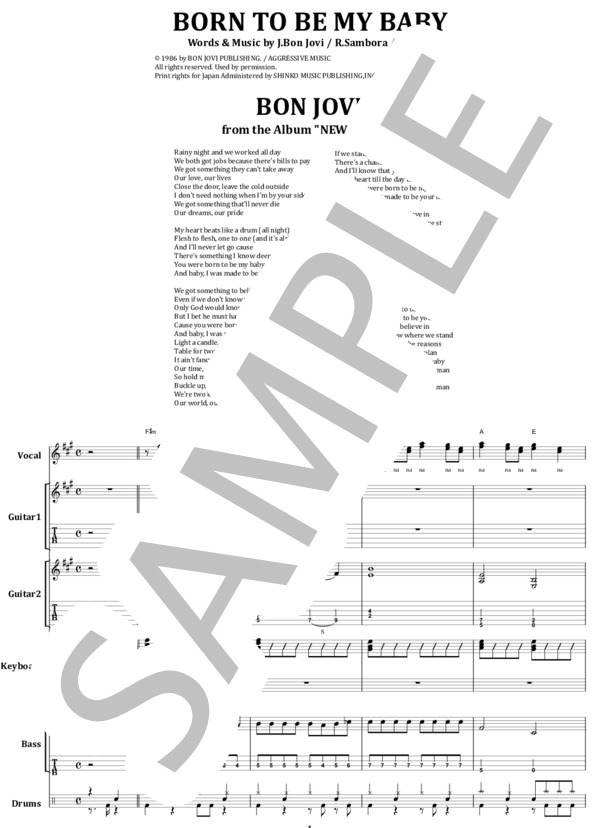 バンド譜】バービーボーイズ イーニーミーニーバービーモー バンド譜