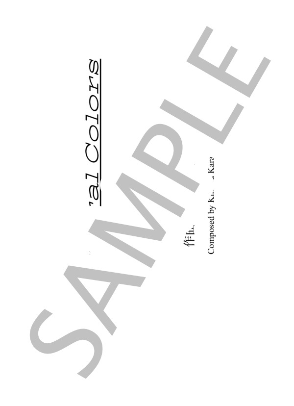 楽譜】 Structural Colors for Percussion Quartet - ストラクチュラル