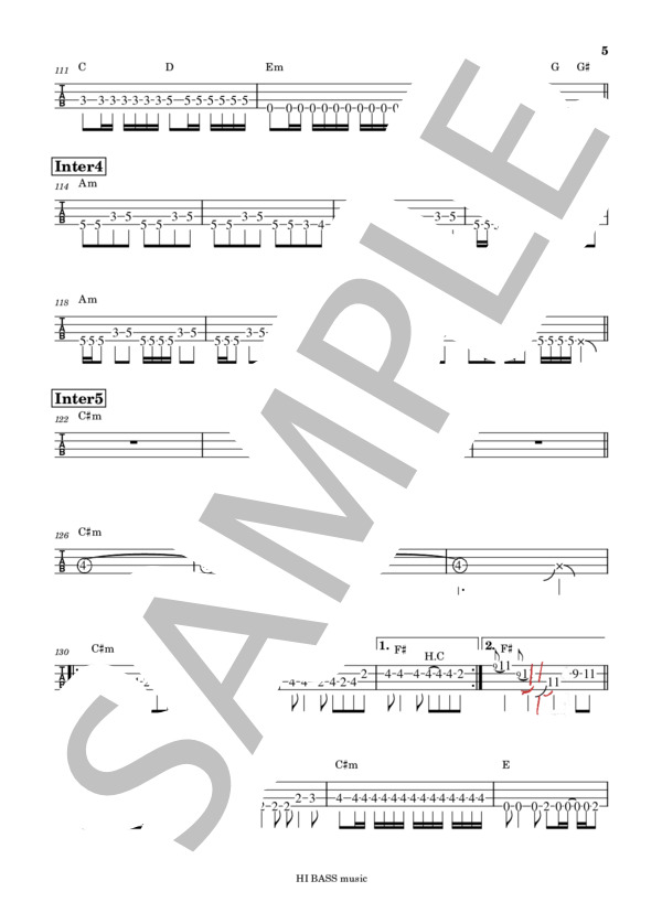楽譜】Standing Sex / X JAPAN (エレキベース / 中級) - Piascore 楽譜