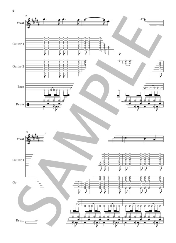 楽譜】Don't Care At All / HUSKING BEE (バンドスコア / 中級