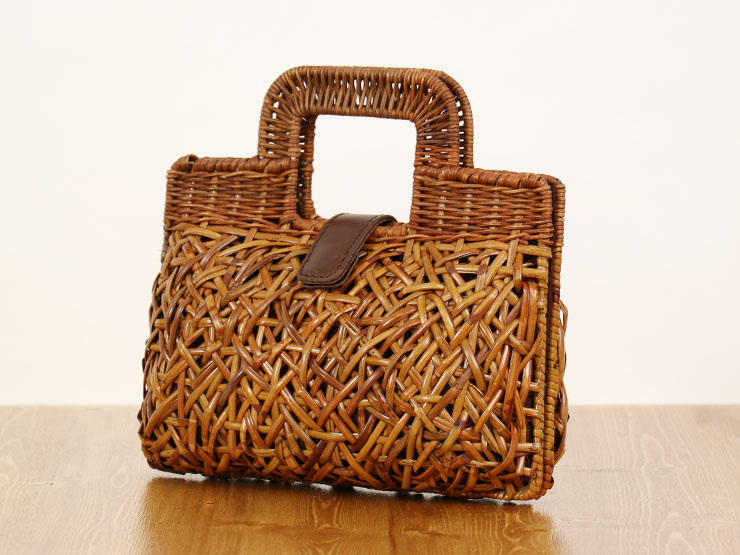 楽天市場】[ 夏バッグ ] カゴバッグ ラタンバッグ スクエア型