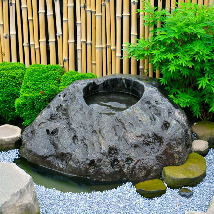 天然石 蹲(つくばい) 064 手水鉢【商品番号：m-ni064】