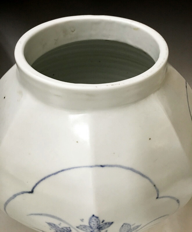 楽天市場】李朝 青花窓絵草花文面取壺 全高約29cm 韓国 朝鮮 希少 花瓶