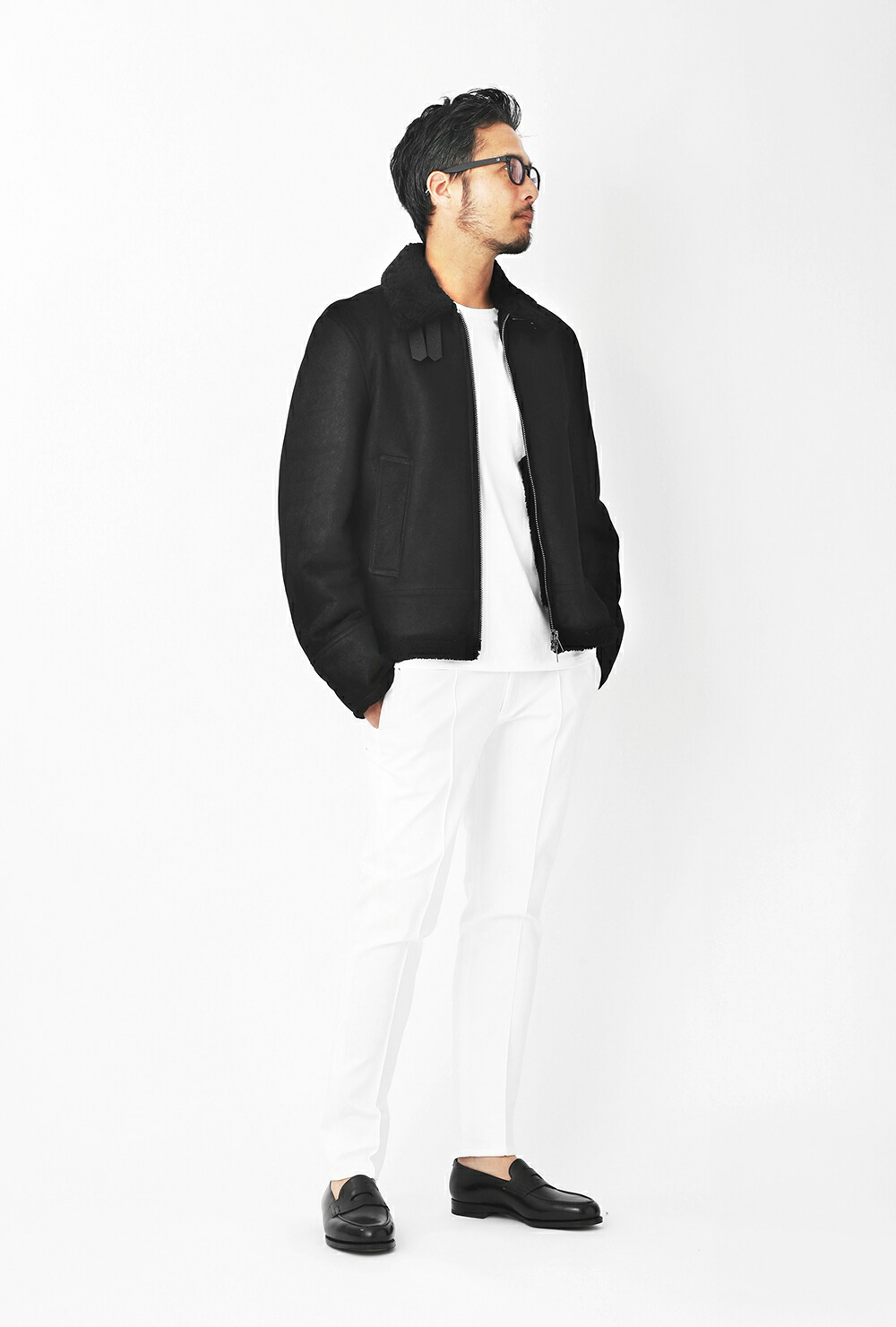 アウトレット】TAGLIATORE タリアトーレ レザージャケット/ムートン