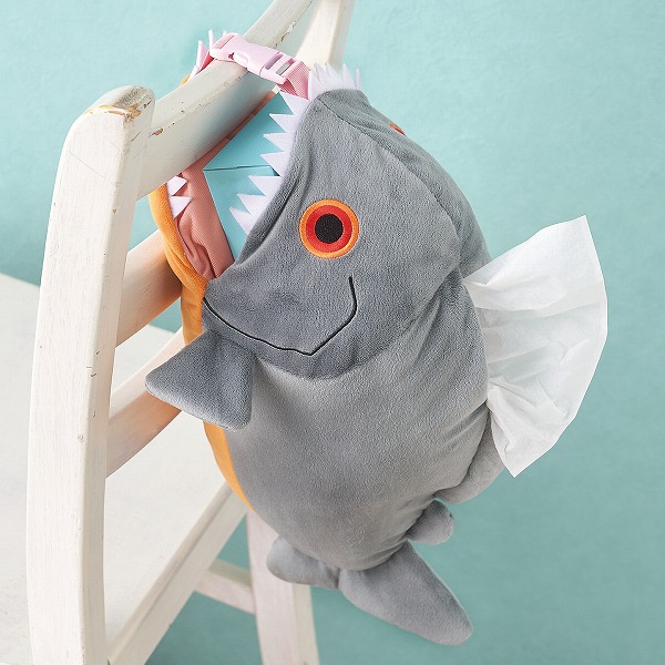 ティッシュケース ピラニア 動物 魚 F23-0411 ボックスティッシュ