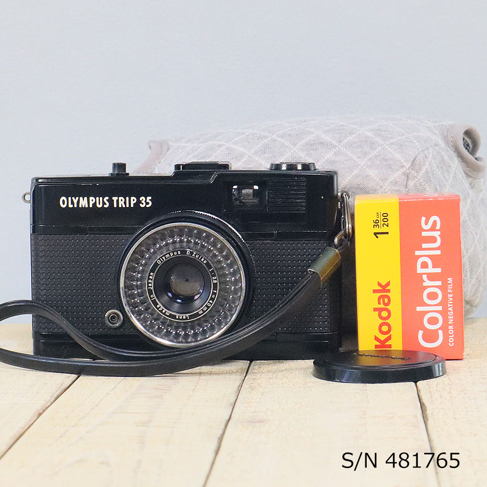 中古】【送料無料】【保証付 】OLYMPUS TRIP 35 ブラック S/N 481765