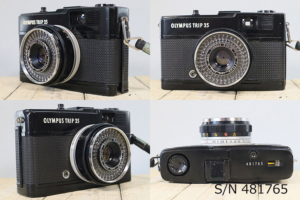 中古】【送料無料】【保証付 】OLYMPUS TRIP 35 ブラック S/N 481765