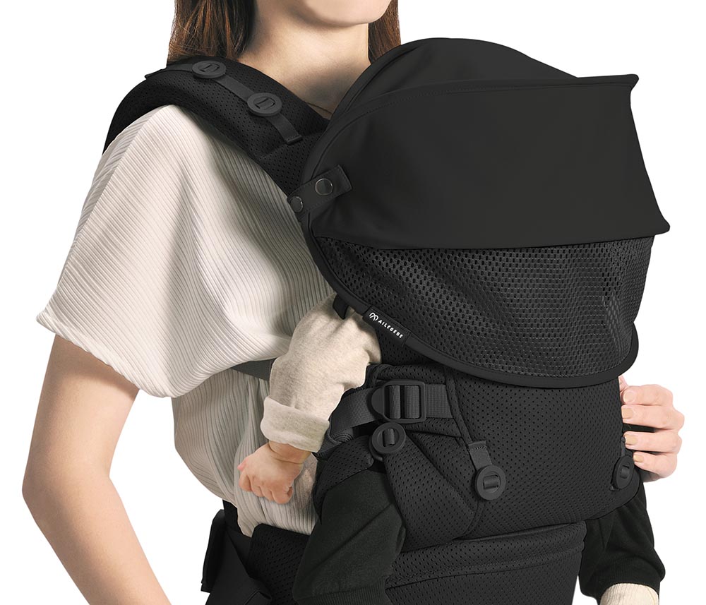 楽天市場】エールベベ・ヒヨケハグ ブラック BB990 抱っこ紐 暑さ対策