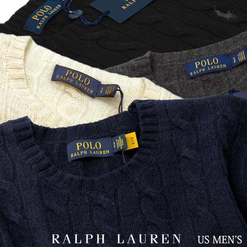 楽天市場】POLO by Ralph Lauren Men's定番カシミヤ混 ケーブル編み