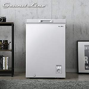 Grand-Line 冷凍庫 98L 1ドア 上開き チェスト型 シルバー AFR-C98SL