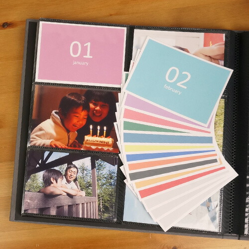 楽天市場】アルバム 一ヵ月に1枚、記録を残せます！ 「育児日記カード