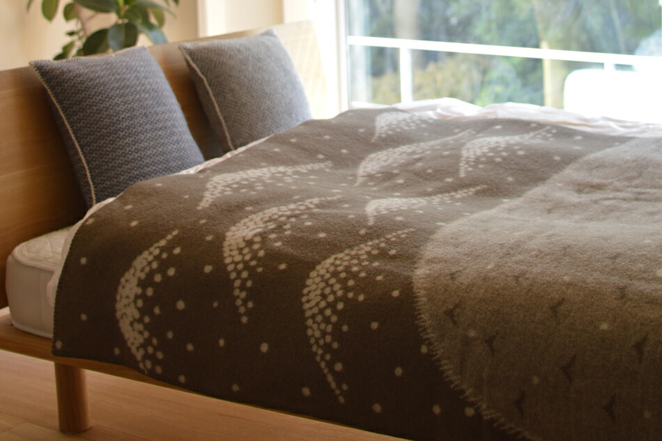 レイクインザバレー／LAKE IN THE VALLEY ウールブランケット シングル