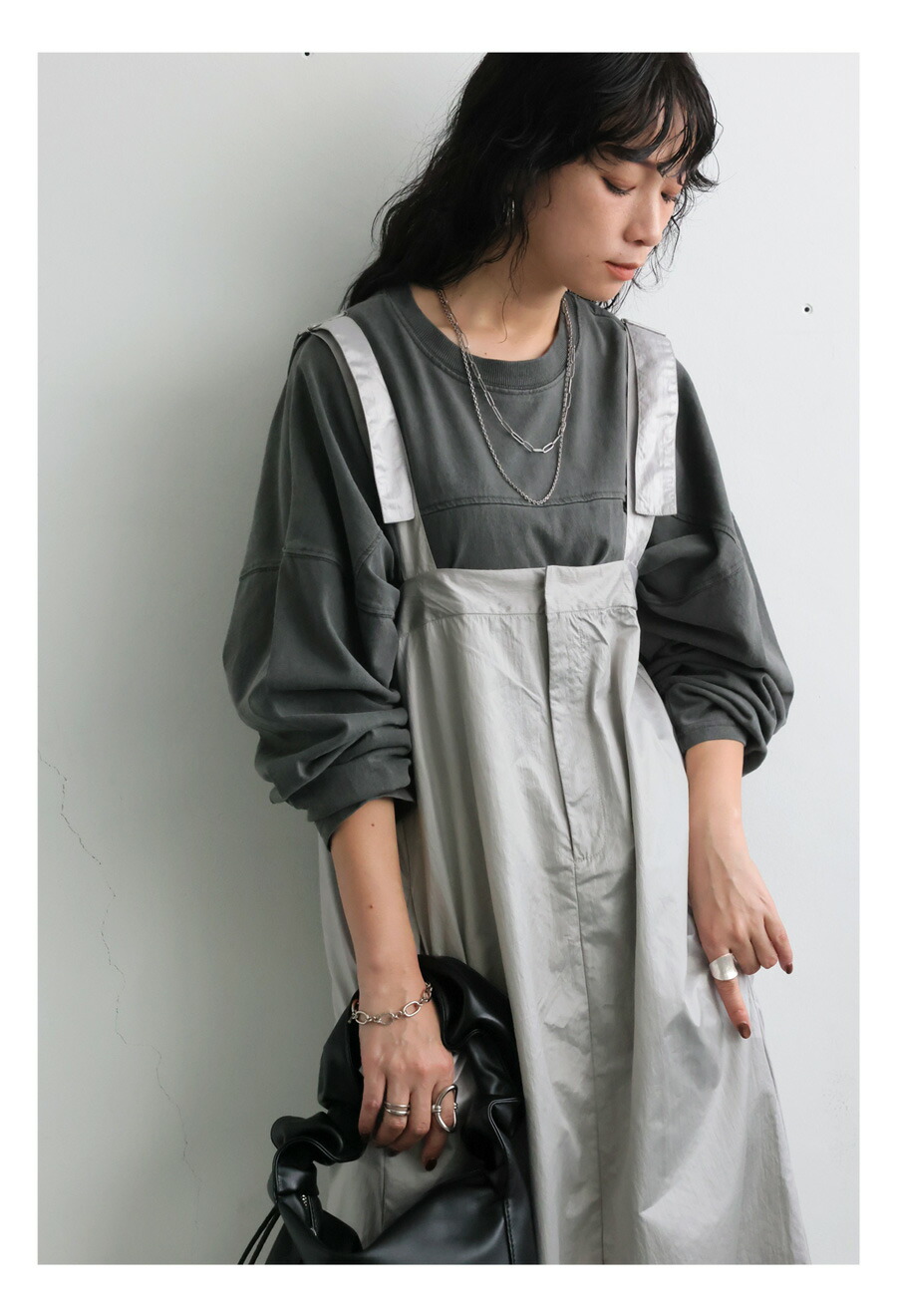 パールタフタ ジャンパースカート ワンピース レディース 送料無料