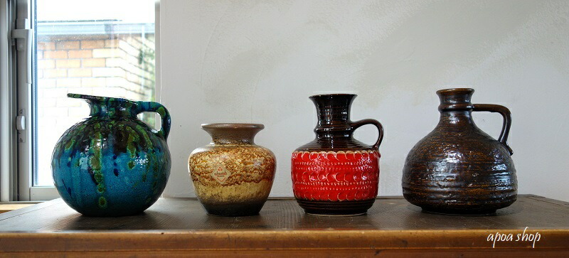 楽天市場】ヴィンテージ 陶器 花瓶 フラワーベース 水差し西ドイツ Fat