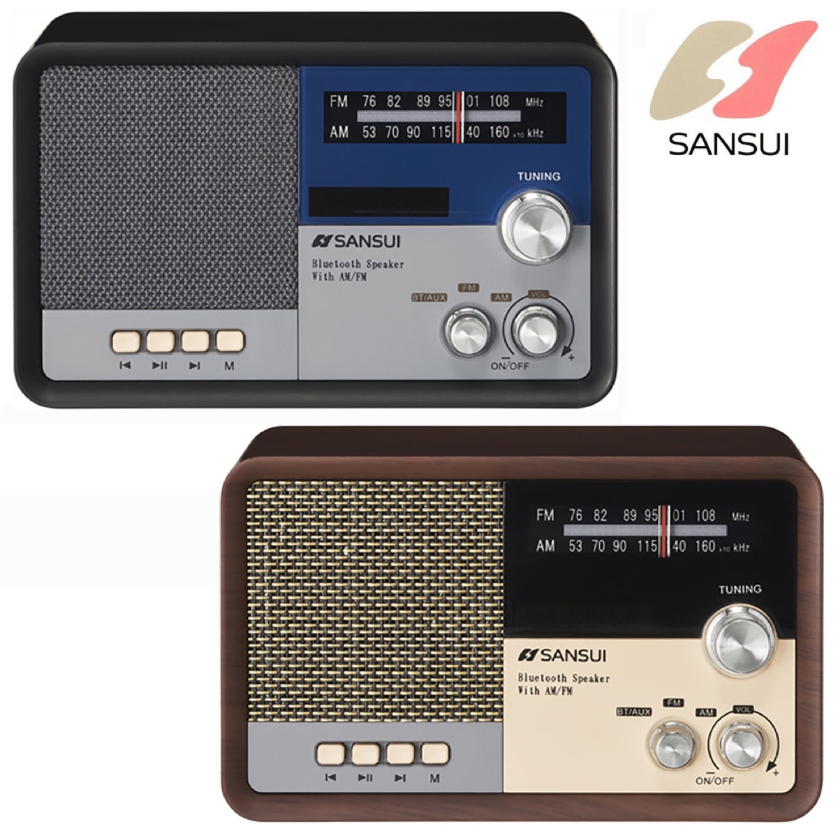 楽天市場】SANSUI サンスイ MSR-1 BK AM FM ラジオ スピーカー