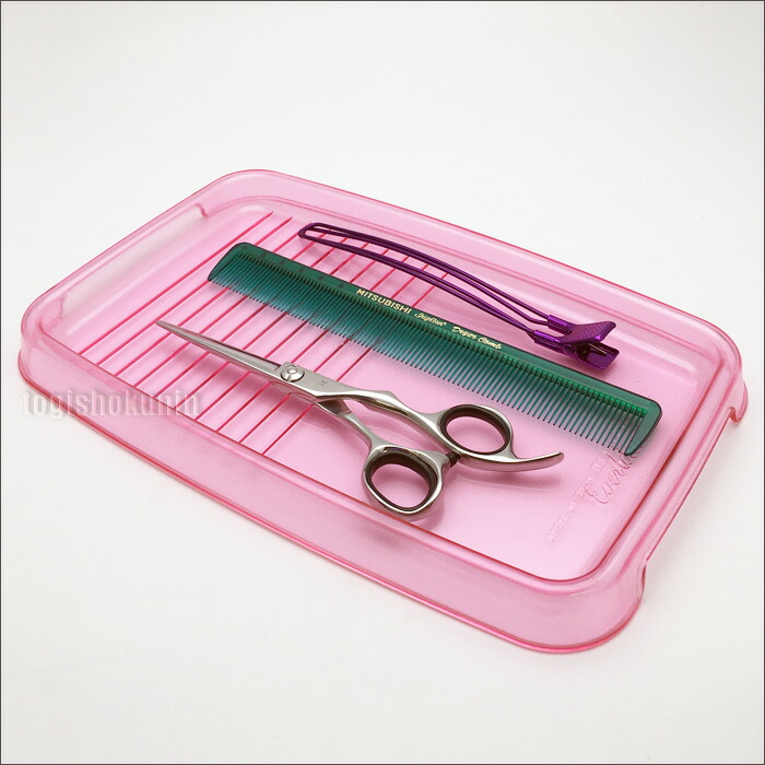 楽天市場】エバーメイト ウェーブ台皿 クリアピンク シザートレー